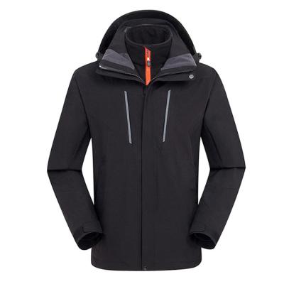 China Breathable New Arrive Mens Hooded 2in1 Fleece Thermal Coating Waterproof Camping Outdoor Jackets for sale