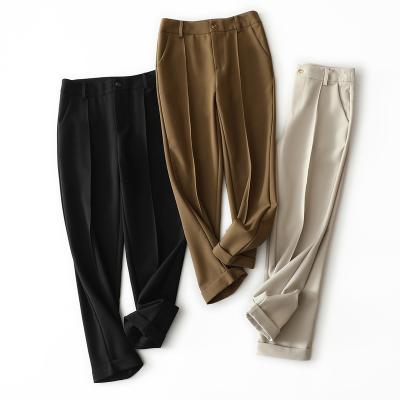 China Autumn Fashion Loose Ankle Pants Office Ladies Viable Customized Suit Pants Ladies Casual Formal Trousers for sale