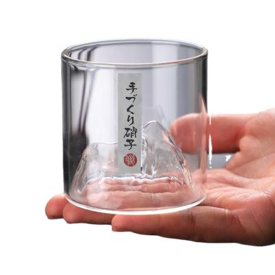 China Japandi Japanese Style Shaped Whiskey Glass Mug Crystal For Business Bar Hotel Home Party Office for sale