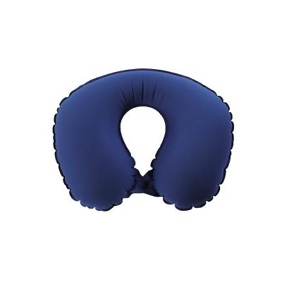 China Inflatable Cheap Custom Logo Travel Comfort Relax Air Filled Neck Pillow for sale