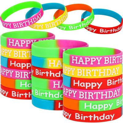 China Promotiona OEM Double Colors Silicone Wristband For Promotional Campaign Election Products for sale