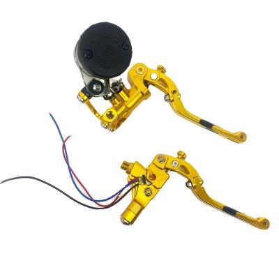 China 22mm 17.5mm CNC 6061 Universal Aluminum CNC Anodized Color Motorcycle T6 Hydraulic Brake Distributor Pump Lever Aluminum Universal Racing Motorcycle for sale