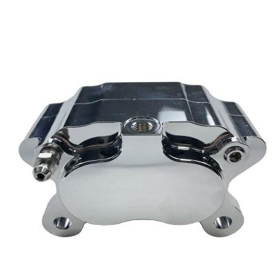 China Custom Creative Stainless Steel Design Boutique Motorcycle Brake Caliper Chrome Plated 4 Piston Caliper for sale