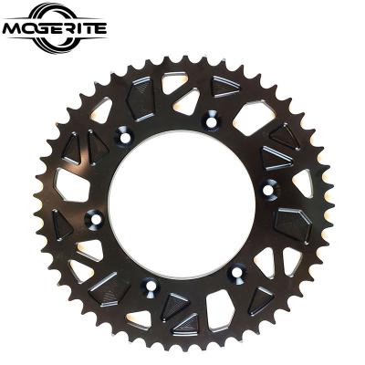 China CNC 7075 T6 aluminum factory 7075-T6 aluminum design directly from new machining cheap motorcycle chain and sprocket kits 49T for sale