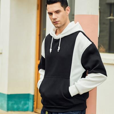 China Anti-wrinkle Customize Logo Cut And Sew Patchwork Multi Color Block Hoodie For Men for sale