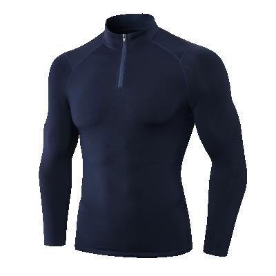 China wholesale Anti-wrinkle gym clothing girdle long slim fit fitness sport fleece cheap t-shirt for men for sale