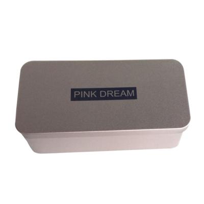 China New Simple Silver Color Metal Tin Cover Rectangular Pencil Case Packaging Tin Box Wholesale for sale