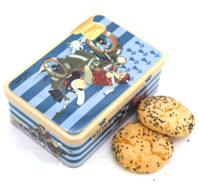 China Colorful Tinplate Food Grade Sublimation Metal Cookie Tin Box Wholesale for sale