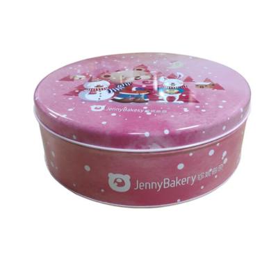 China New Cover Food Grade Round Shape Metal Chocolate Packaging Tin Box Gift Container Manufacturer for sale