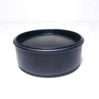 China Hot Selling Tinplate Printed Luxury Black Matte Circular Car Round Polish Metal Tin Box Manufacturer for sale