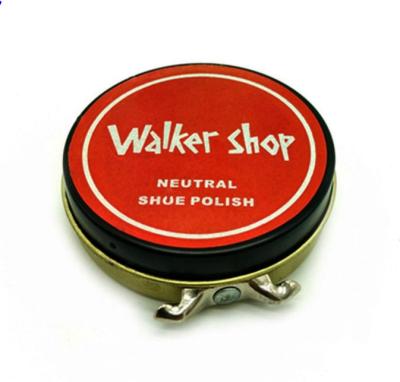 China High Quality Round Tinplate Empty Shoe Polish Tin Box Wax Container With Butterfly Wholesale for sale