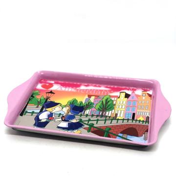 China Custom Printed New Products New Food Cover Guard Canister Rolling Tray for sale