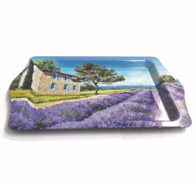 China New Promotional Custom Colorful Printed Cover Metal Tin Rolling Tray For Food for sale