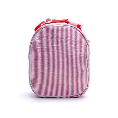 China Wholesale Fashion Bubble Wire Kids Portable Stripe Insulated Lunch Bag Handle Cooler Bags Small, Picnic Bag for sale