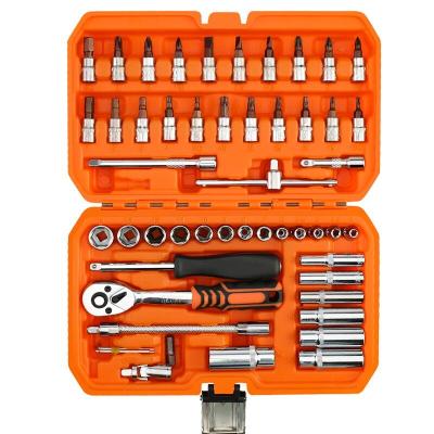 China 53PCS Car Repair Garage Workshop Auto Repair Tool Kit and Maintenance Tool Kit with Wrench and Plug for Home Repair and Garage Use for sale