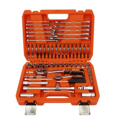 China Car Repair Garage Workshop Heavy Duty Standard 78Pcs Auto Repair Wrench Socket Ratchet Portable Tool Kit for sale