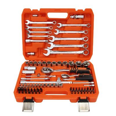 China Car Repair Garage Workshop Tool Kit Mechanic Wrench Watch Ratchet Brake Open Bit Pulls Off Socket Impact Heavy Duty Screwdriver Auto Repair Kit Box for sale