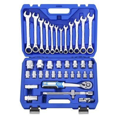 China Wholesale 37pcs Car Repair Garage Workshop Pull Out Auto Repair Tools Wrench Chrome Vanadium Ratchet Mixed Set for sale