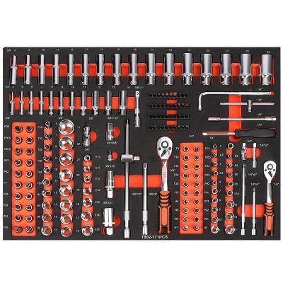 China All 171 Pcs Tool Kit High Quality Puller Eva Fixing Tool 3/8 1/4 Hex Socket Ratchet Wrench Tool Kit Replaceable Holder for sale