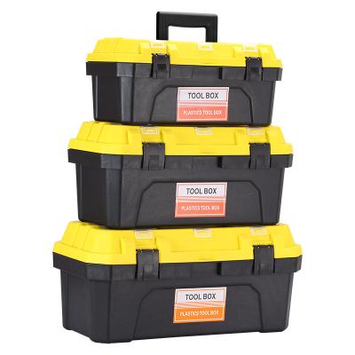 China 11 12 13 14 15 16 16.5 17 thicker plastic 18 inch wholesale portable plastic general tool box with plastic buckle for sale