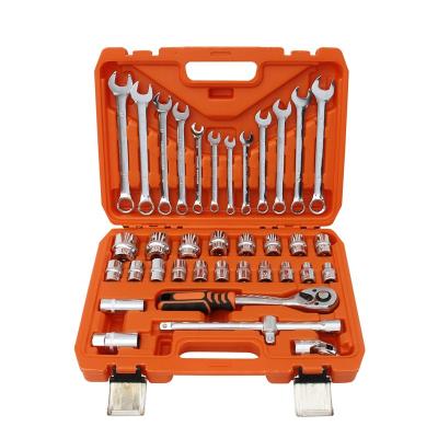 China Car Repair Garage Workshop Tool Box Set Supplier Home Use Tool In Storage Case 37 Pcs Household Hardware Kit Tool for sale