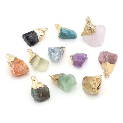 China Seller Supply Fashion CLASSIC Women Gilded Natural Gemstone Pendants Ornaments for sale