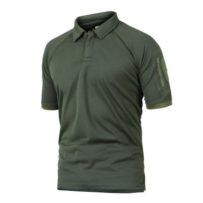 China Anti-wrinkle Quicky dry sleeves short polo T-shirt plain turn down collar 2023 high quality men's outdoor combat polo shirt for sale