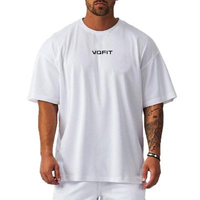 China Lightweight High Quality 100% Blank Polyester Oversized Plain Viable Plus Size Sport Mens Mesh T-Shirts for sale