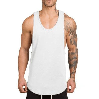 China Viable Plus Size Men Beach Cotton Top Boy Sports Muscle Singlet Travel Vest Gym Mens Sleeveless Tank Top for sale