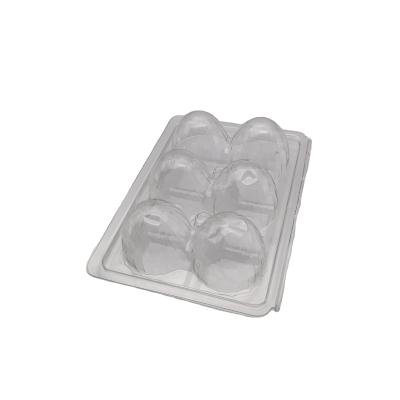 China 6 Pack Custom Egg Carton Blister Plastic Packaging Recyclable Clear Egg Cartons for sale