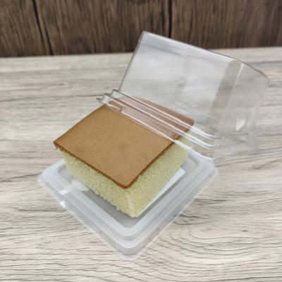 China Recyclable Mini Round Acetate Box Small Plastic Packaging PET Cake Box Christmas Transparent Clear Cake Box for sale