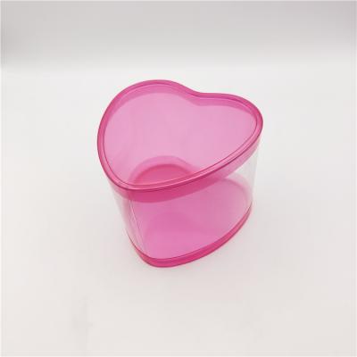 China Bestselling Recyclable Heart Shape Top Bottom Plastic Cylinder Transparent PVC PET Packaging Cylinder Container for sale