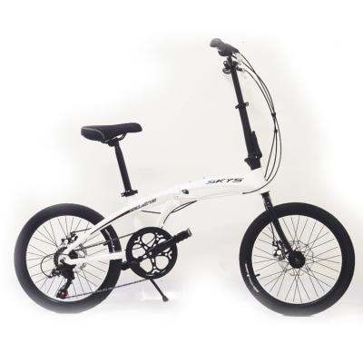 China OEM factory wholesale single foldable bicycle high quality aluminum alloy 6speed men's and women's leisure bicycle 20 inch cycle folding bicycle SKYS for sale