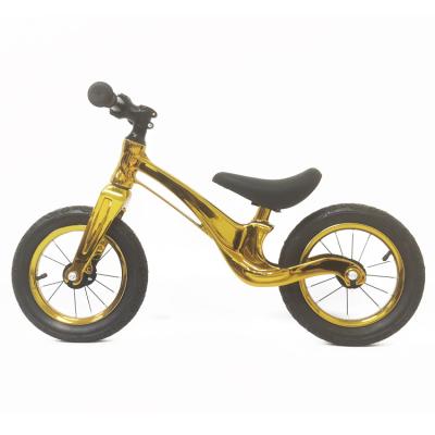 China Children Cycle Toy Kids Balance Bike 12 Inch Paint Magnesium Alloy 50 OEM ODM Kids Aluminum Cycle Toy Electroplated Gold Single Speed for sale