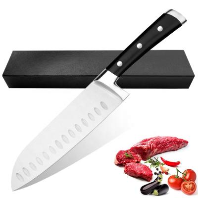 China Full Real Viable Full Flavor 1.4116 German Steel Santoku Knife Forged Japanese Kitchen Knife for sale