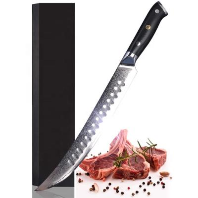 China 10 Inch Viable Japanese Super Stainless Steel VG10 Damascus Butcher Knife High Carbon Kitchen Knife for sale