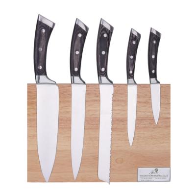 China Good Quality Stainless Steel Bolster Double Knife Set Kitchen Sustainable Professional for sale