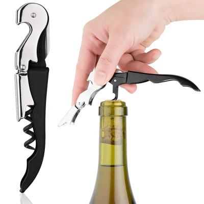 China Viable Classic Seahorse Type, Red Top Stainless Steel Wine Bottle Corkscrew Opener for sale