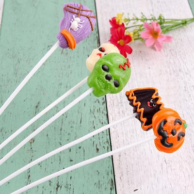 China Natural Wholesale Custom Hard Candy Halloween Plastic Lollipop Candy To Yummeet Large for sale