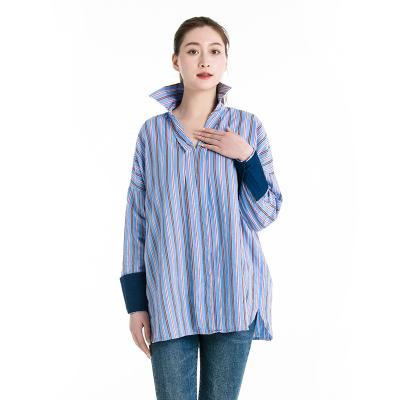 China Anti-Wrinkle Direct Wholesale Best Price Hot Selling Women's Blouses And Shirts Women Plaid Ins Solid Ladies Casual Shirt for sale