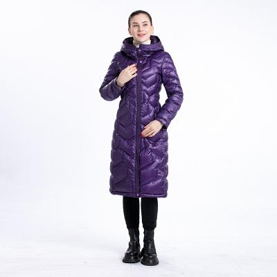 China Newest Design Winter Waterproof Women Long Garment Hooded Military Equipment Woman Down Jacket for sale