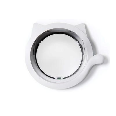 China Two Sustainable Ways Open And Close White Black Circle Pet Door For Cat for sale