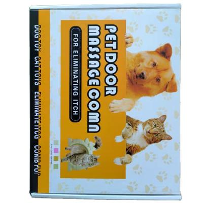 China Sustainable Cat Door All In One Interactive Durable Pet Cleaning Brushes Cat Scratch for sale