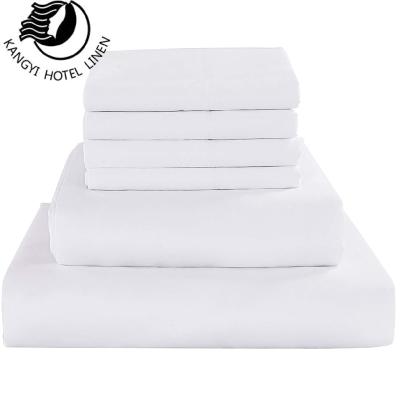 China Nondisposable White 100 Cotton Hotel Natural White Sheet For 5 Star Hotel Bedding Set Luxury for sale