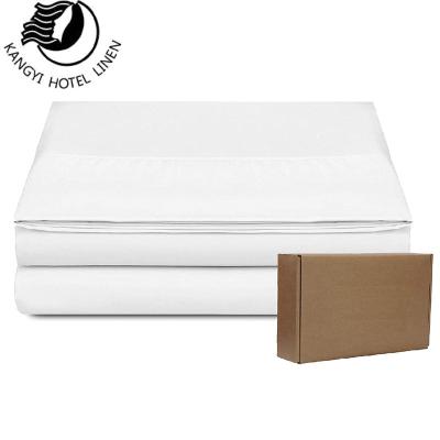 China 100% Nondisposable Hot Luxury New Cotton 4pc Stain Bed Sheet Cozy Star Hotel Bedding Set White for sale