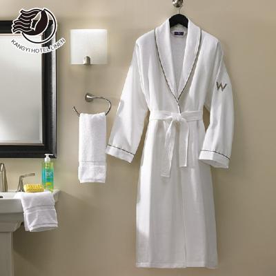 China Wholesale Custom Made Luxury Turkish Cotton Spa Hotel Size Hotel Bathrobe White Plus OEM Four Seasons for sale