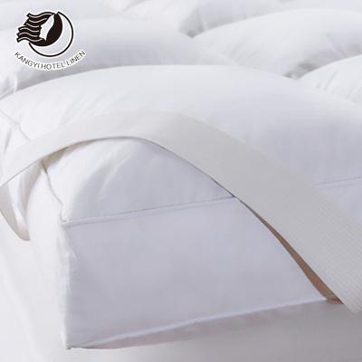 China Waterproof White Mattress Topper Hotel Home Soft Bed Feather Down Mattress Feather Topper for sale