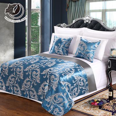 China Nondisposable Embroidery Professional Cotton Use Supplier Luxury Five Star Hotel Bed Runner for sale