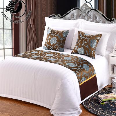 China Nondisposable Hotel Queen Size High Quality Customized Wholesale Hotel Bed Linen Sets Beds Runner For Five Stars for sale