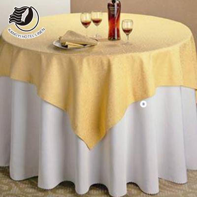 China Waterproof Hot Sale Hotel Polyester Fabric Hotel Tablecloth Wedding Supplies Chair Cover Canvas Set for sale